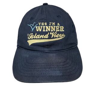 Yes I'm A Winner Island View Strapback Hat Blue One Size Adjustable Apollo USA